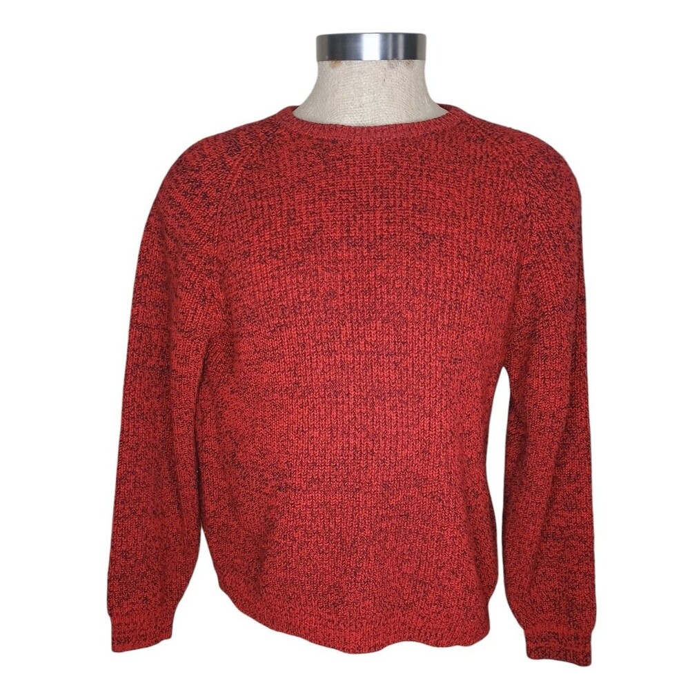 Trader Bay Sweater Mens Sz L Crewneck Grandpa Knit Vintage 90s
